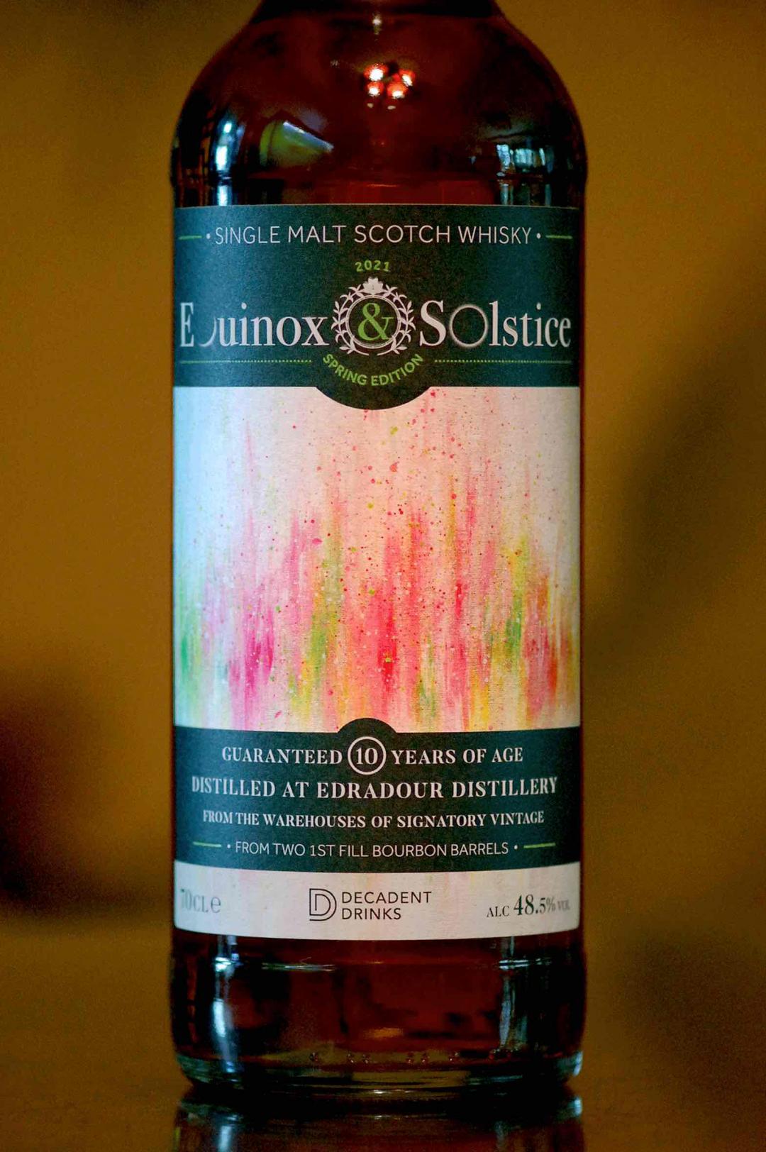 【🌸🌸🌸飘逸清冷,曼妙勾人】Whisky Sponge 威士忌海绵 EQUINOX & SOLSTICE SPRING 春分 Edradour(四季艺术系列首版,全球限491瓶,潜力大)