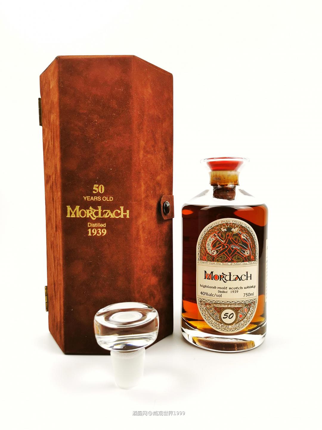 【古典奢华】幕赫1939-1989 50年水晶瓶单一麦芽苏格兰威士忌 40% 700ml