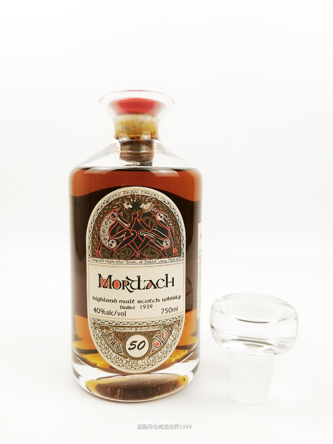 【古典奢华】幕赫1939-1989 50年水晶瓶单一麦芽苏格兰威士忌 40% 700ml