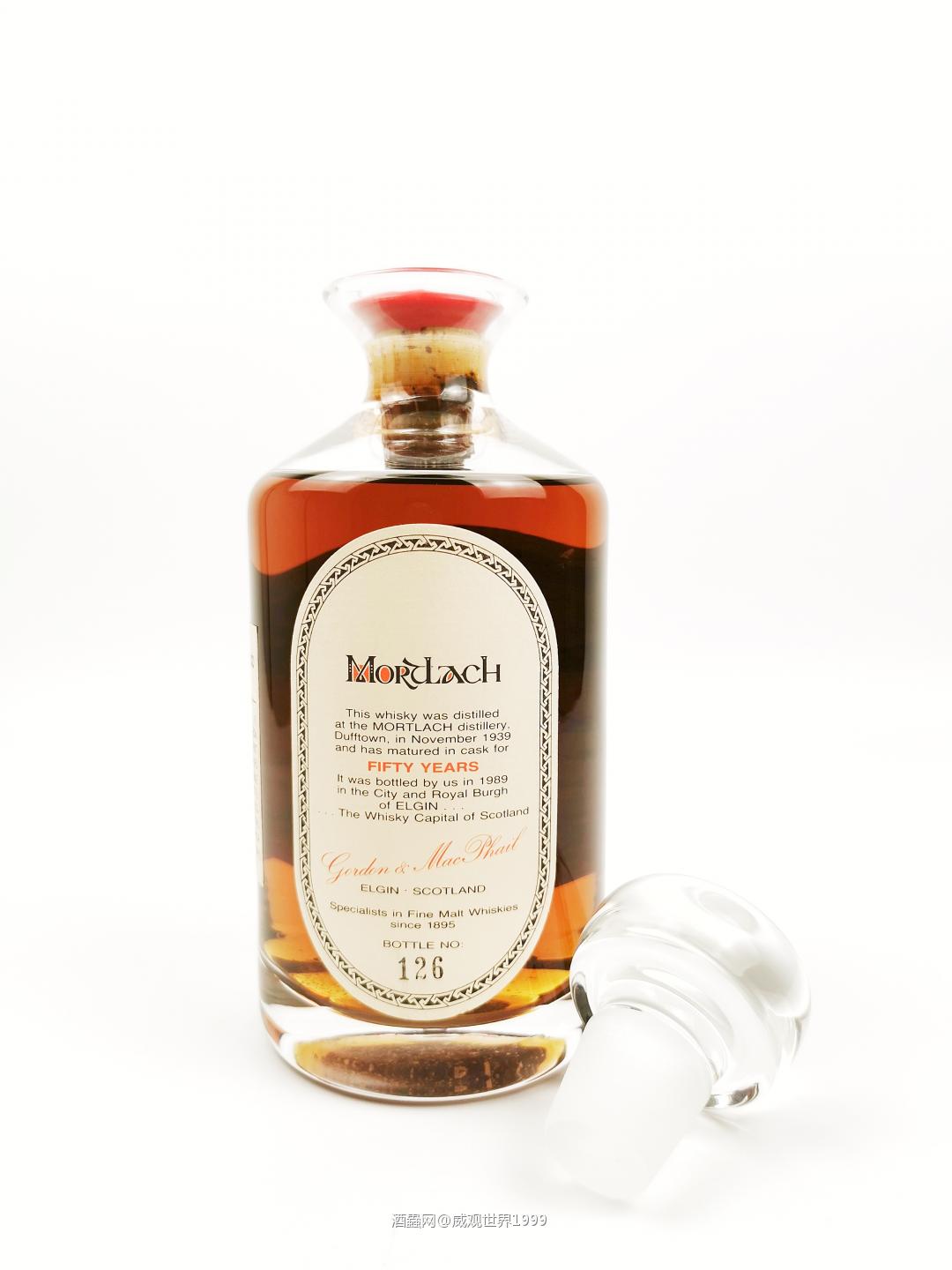 【古典奢华】幕赫1939-1989 50年水晶瓶单一麦芽苏格兰威士忌 40% 700ml