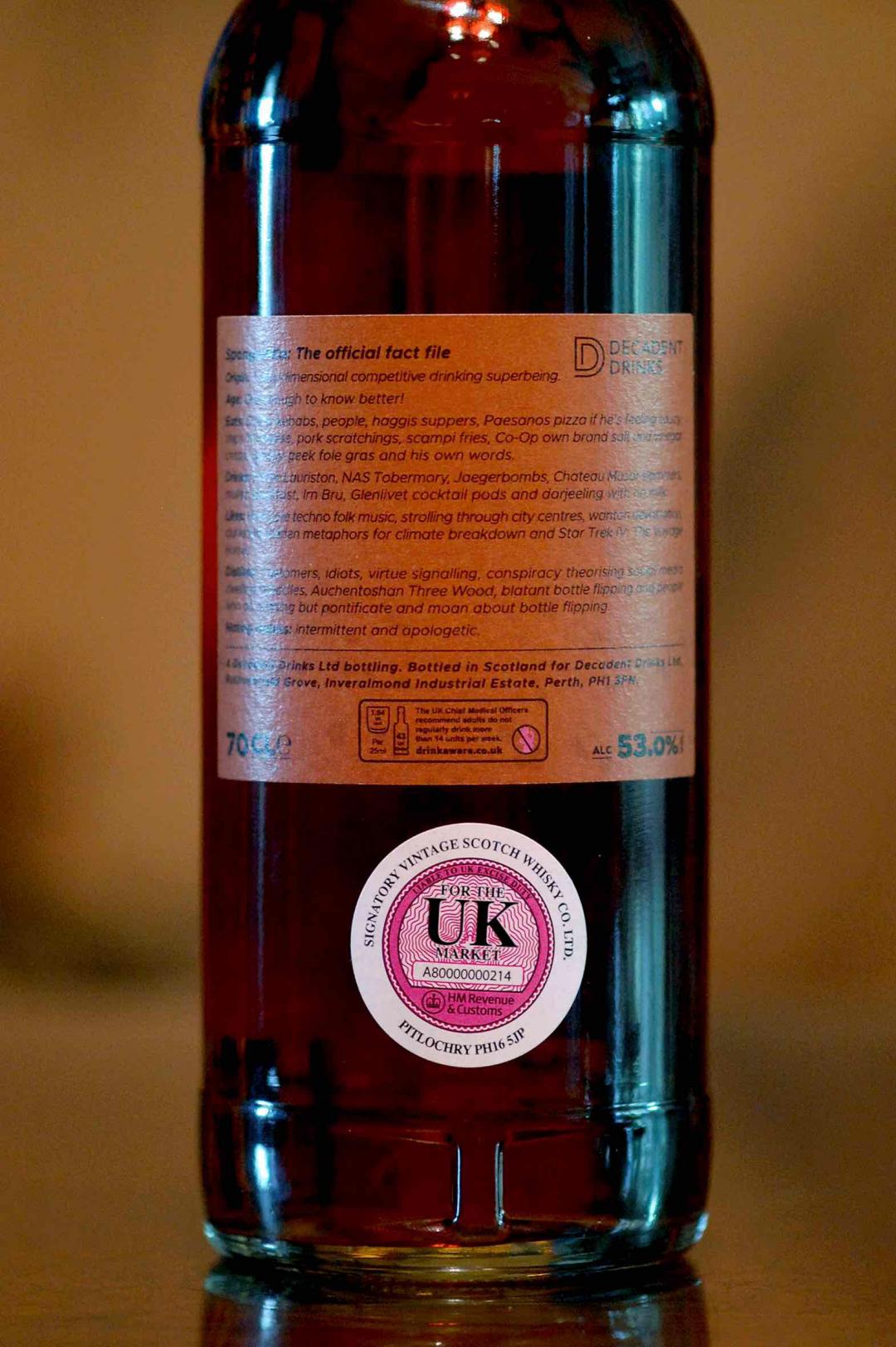 【😱恐怖的哥斯拉宝宝】Whisky Sponge 威士忌海绵 NO.24  Ledaig 里爵 2007（SPONGEZILLA，全球仅626瓶，值得收藏）