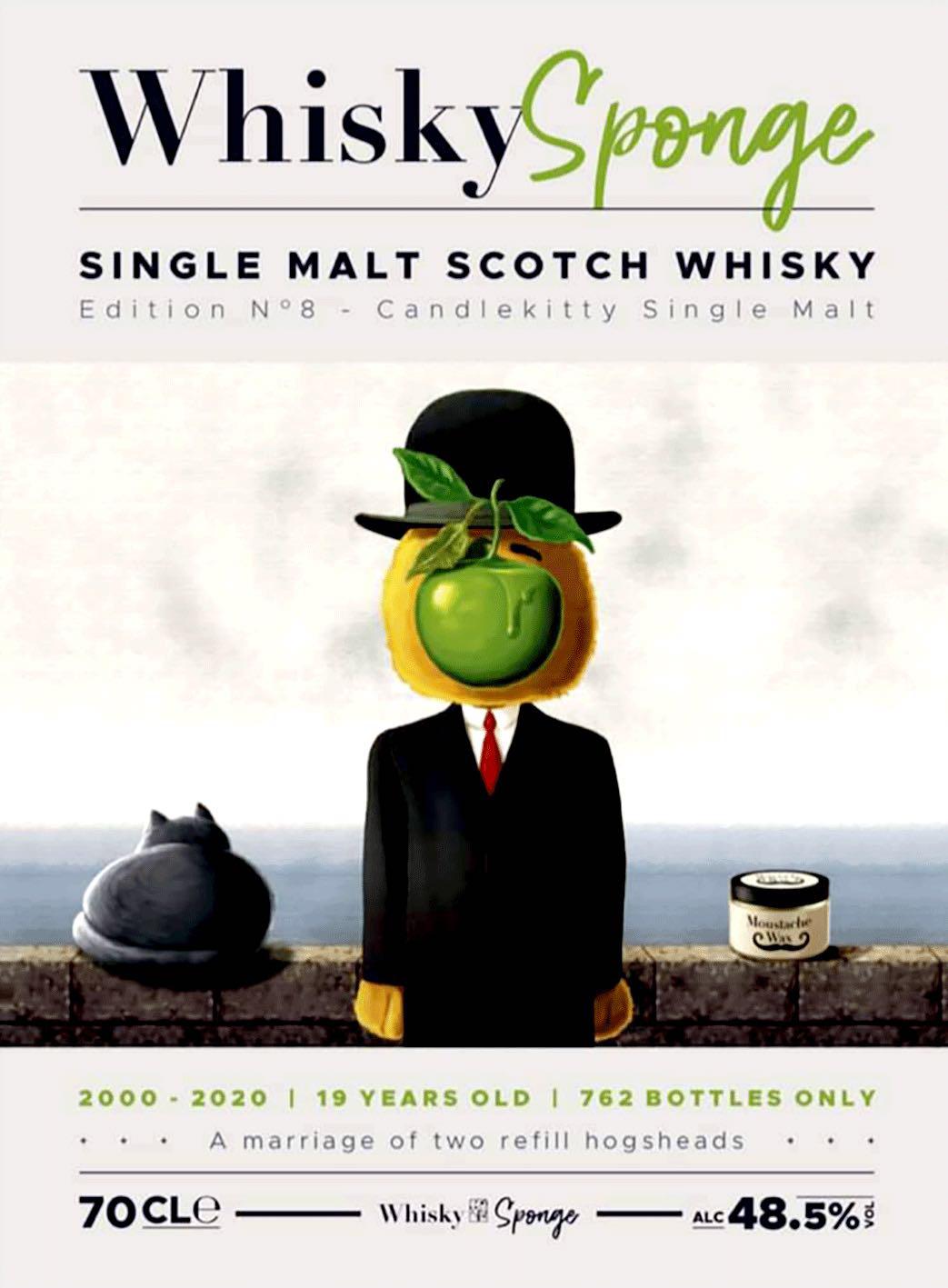 【🐝🐈超级哇噻的蜂蜡制品】Whisky Sponge 威士忌海绵 NO.8 CLYNELISH 克里尼基 2000（全球仅700多瓶，值得收藏）