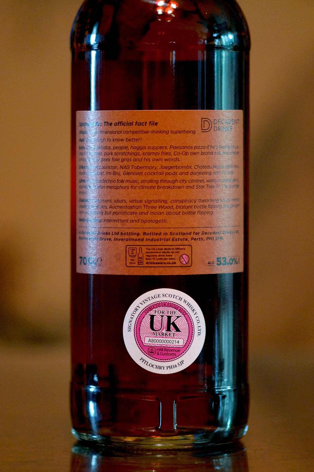 【😱😱😱脏炸的哥斯拉】Whisky Sponge 威士忌海绵 NO.24  Ledaig 里爵 2007（SPONGEZILLA，全球仅600余瓶，值得收藏）