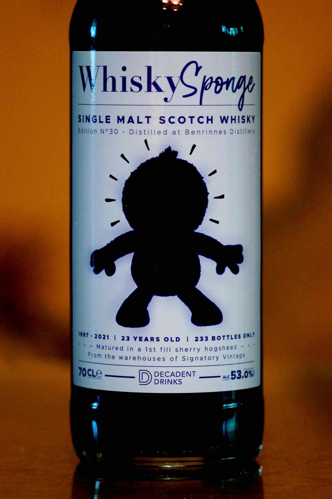 【🍫💊🍫重症患者药品！】1997 Whisky Sponge 威士忌海绵 NO.30 Benrinnes 巧克力黑洞 （珍贵初填雪莉桶，全球仅200余瓶）