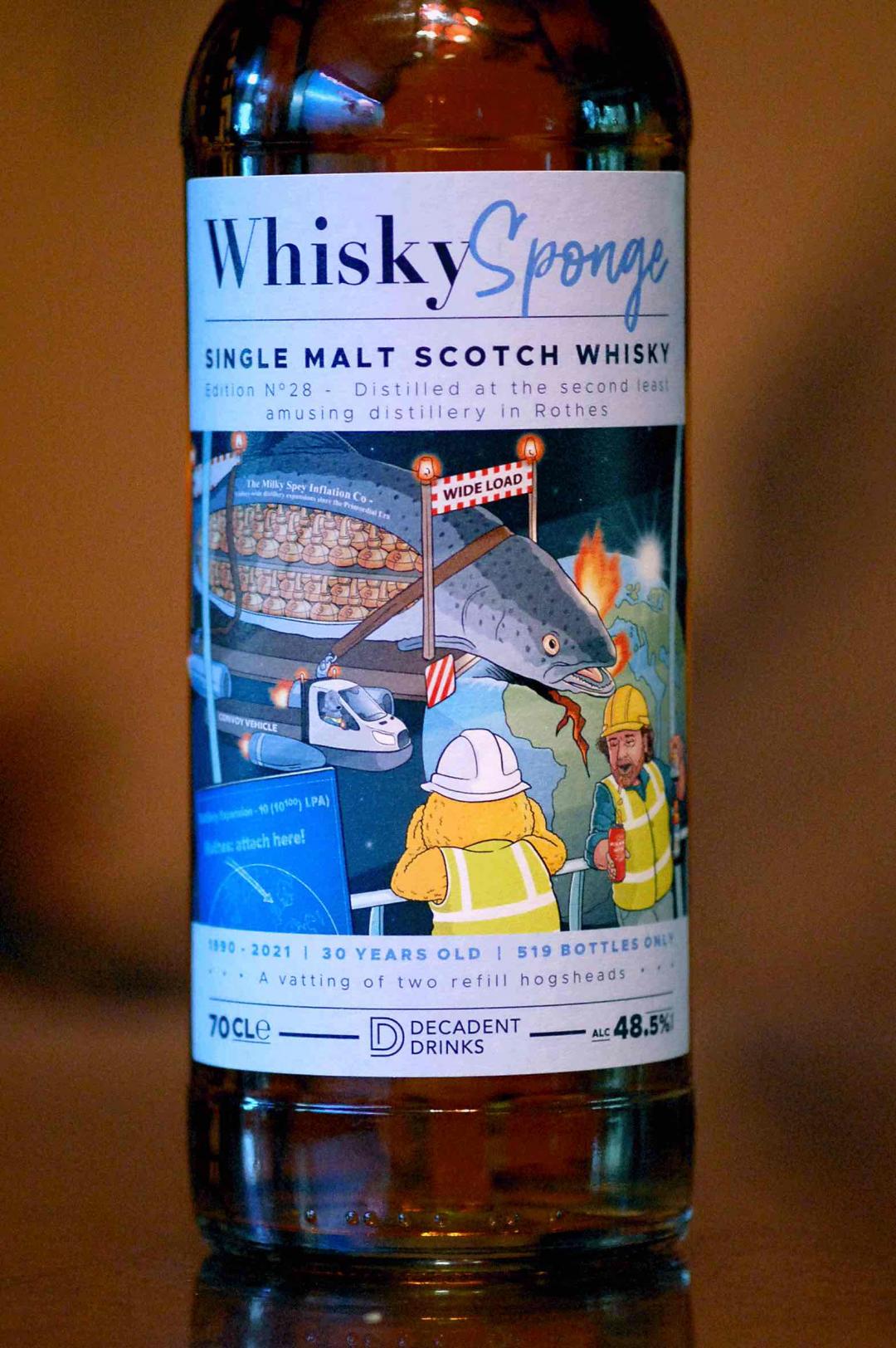 【💥🌍宇宙撞击后30年的产物!】 1990 Whisky Sponge 威士忌海绵 NO.28 Salmon Stillhouse Planets 行星撞地球 (Rothes大厂高龄作品,全球仅500余瓶)