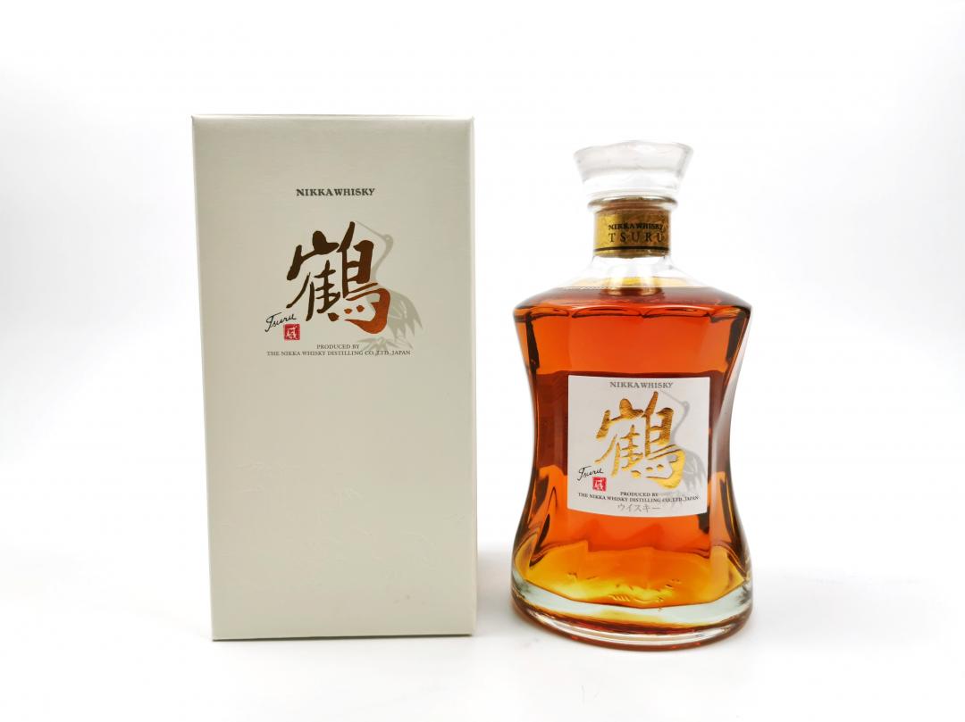〓竹鹤政孝最后佳作〓90-00年代 Nikka 绝版】「鹤」水晶瓶日本威士忌礼盒