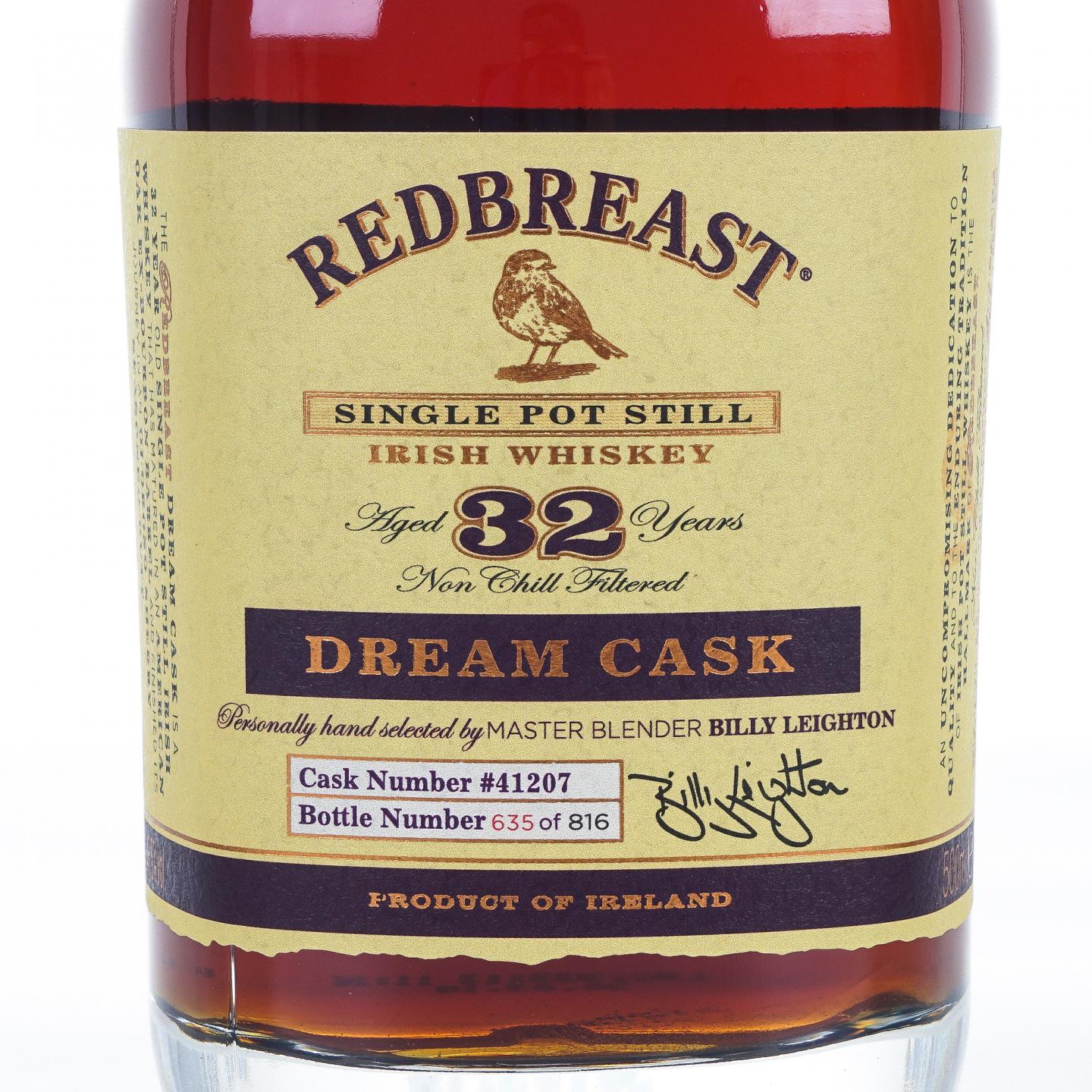Redbreast 知更鸟 32年 1985-2018 Dream Cask #41207