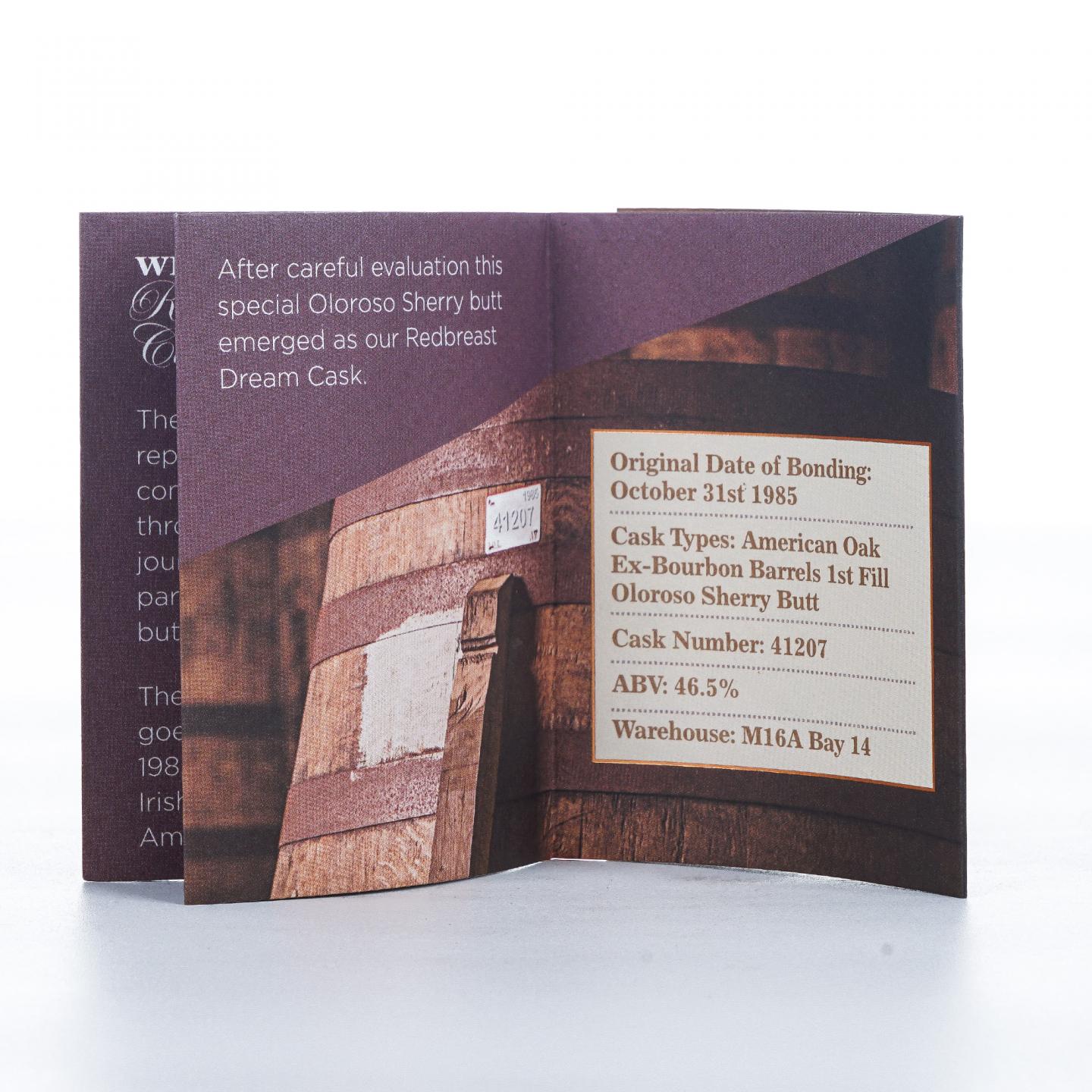 Redbreast 知更鸟 32年 1985-2018 Dream Cask #41207
