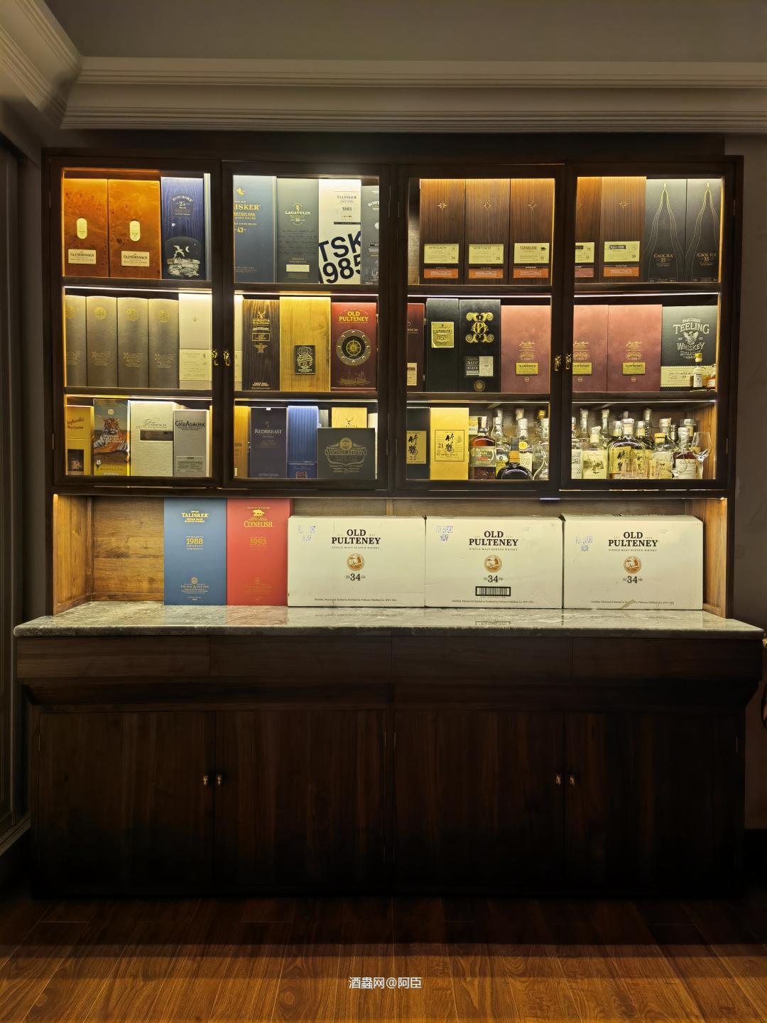 跟好兄弟定的胡桃木酒柜，效果如何