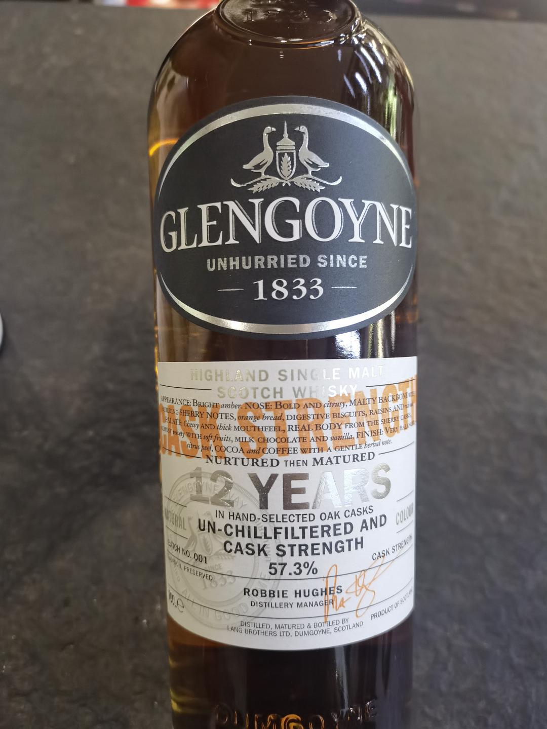 Glengoyne 格兰哥尼12年桶强 单一麦芽威士忌 57.3%