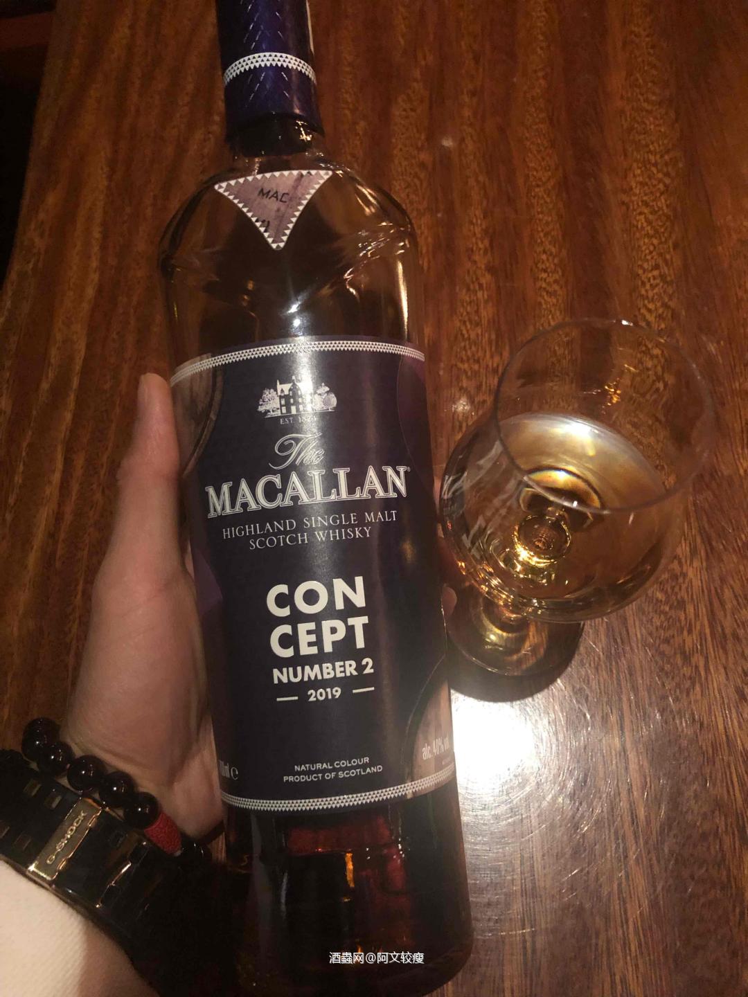 麦卡伦概念2<p class='p'/>酒体清澈,浅琥珀色,40%<p class='p'/>闻香:青草、黑可可…