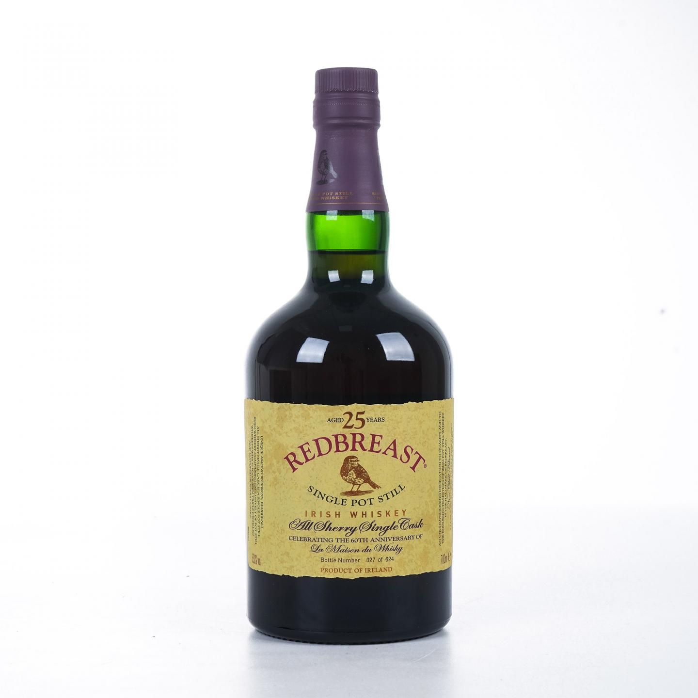 Redbreast 知更鸟 25年 1991 单桶 LMDW 60周年纪念