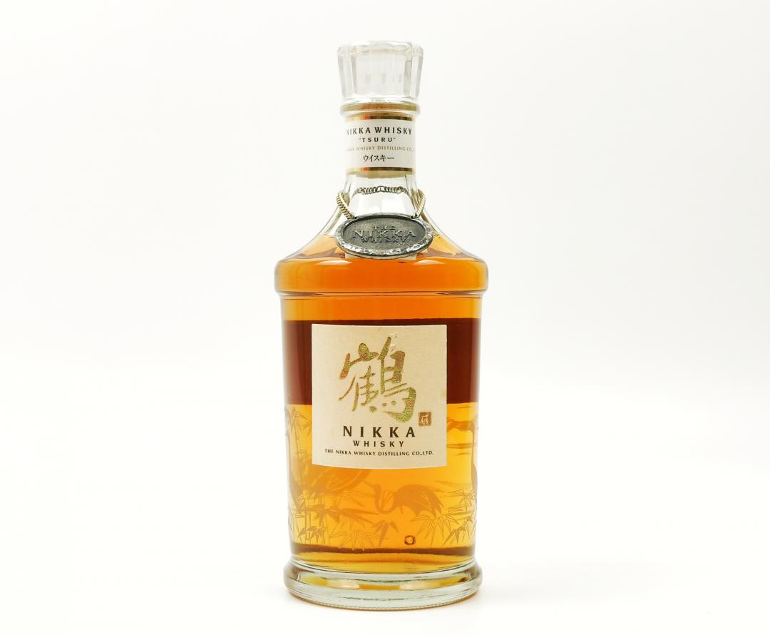 【古典水晶】80年代 一甲 绝版「鹤」金字雕刻水晶瓶特级日本威士忌