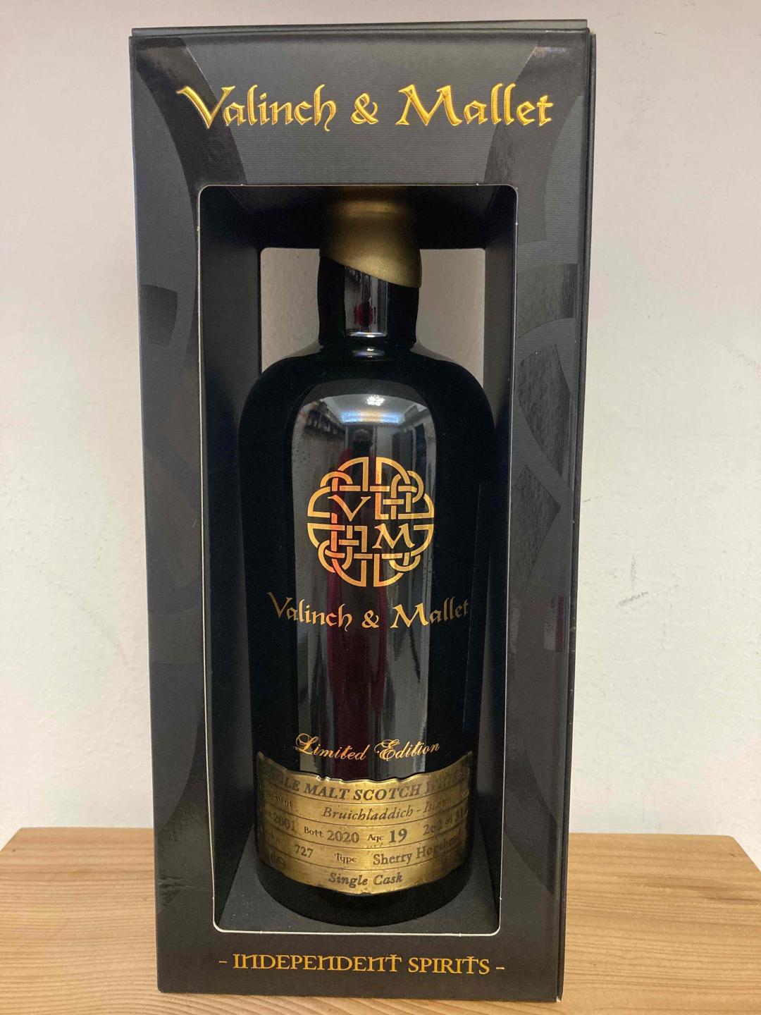 意大利 valinch & mallet装瓶 布赫拉迪 19年 单桶原酒液 同号727 装瓶312支 雪莉桶[愉快] whiskybase平均评价分数为 88分