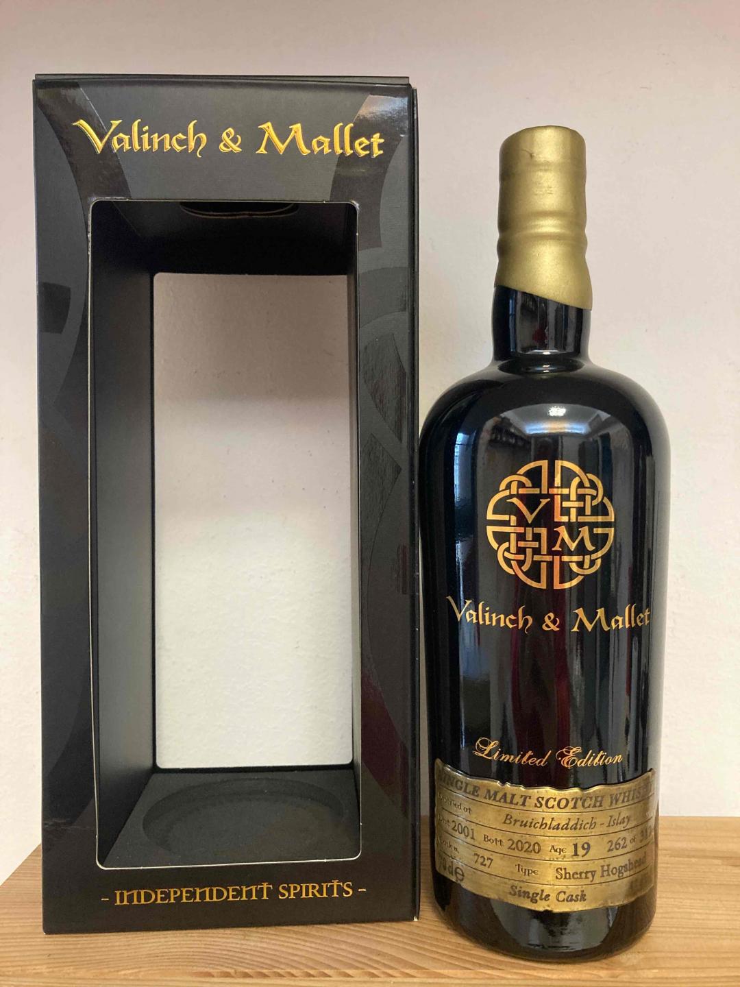 意大利 valinch & mallet装瓶 布赫拉迪 19年 单桶原酒液 同号727 装瓶312支 雪莉桶[愉快] whiskybase平均评价分数为 88分