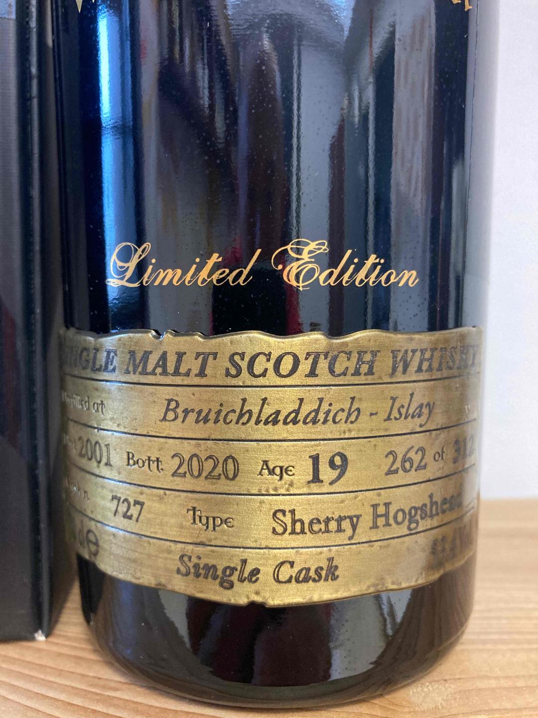 意大利 valinch & mallet装瓶 布赫拉迪 19年 单桶原酒液 同号727 装瓶312支 雪莉桶[愉快] whiskybase平均评价分数为 88分