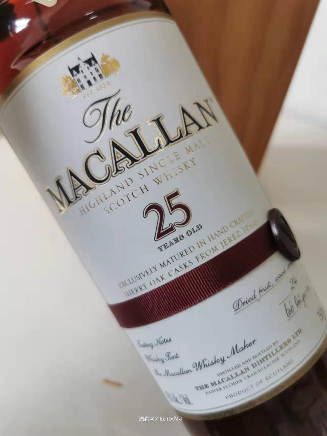 分享一下 麥卡倫25年紅緞帶 不一樣的感覺