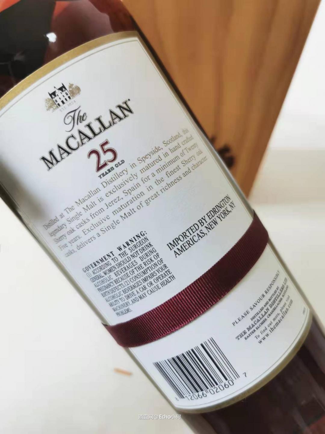 分享一下 麥卡倫25年紅緞帶 不一樣的感覺