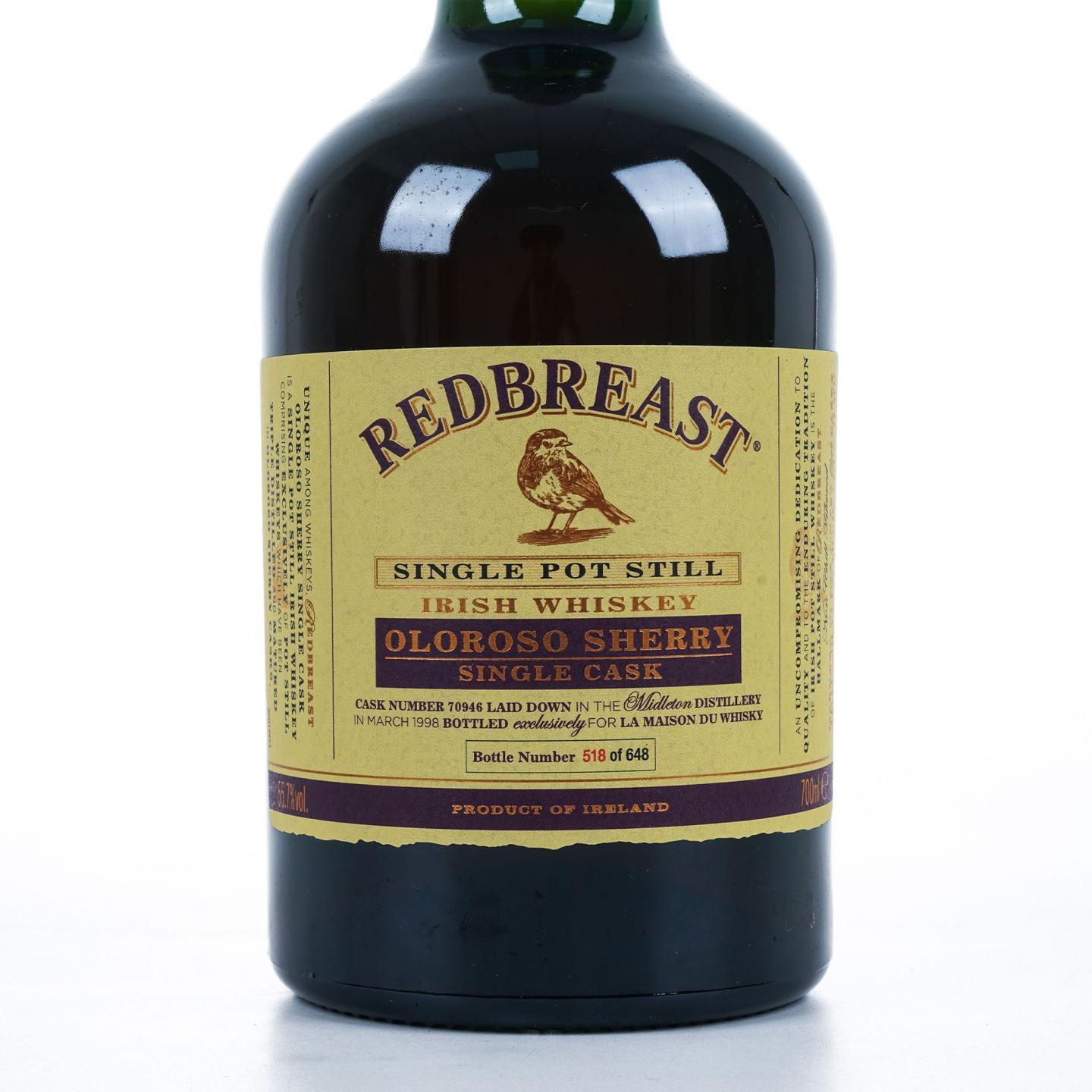Redbreast 知更鸟 19年 1998-2017 雪莉单桶 LMDW限定
