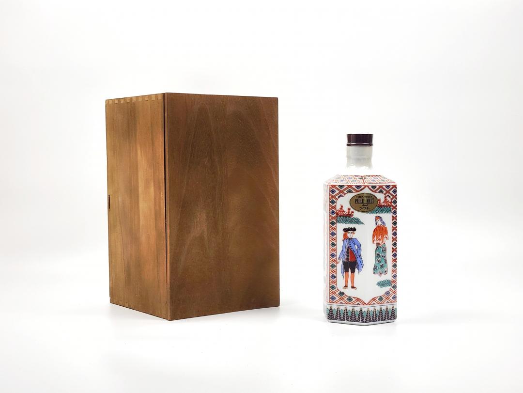 【罕见纯麦】80年代 一甲 绝版「西洋人物八角瓶」有田烧纯麦威士忌