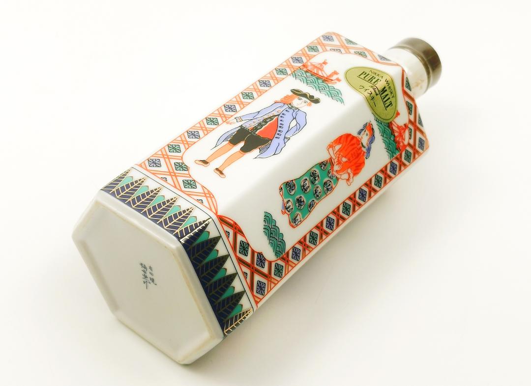 【罕见纯麦】80年代 一甲 绝版「西洋人物八角瓶」有田烧纯麦威士忌