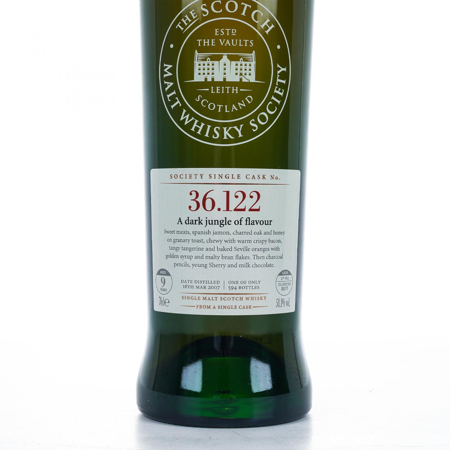 SMWS 36.122 本林利 9年 2007 雪莉桶