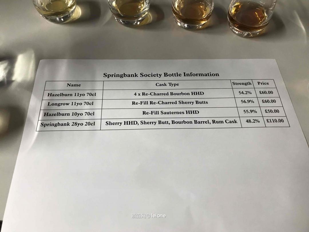 云顶嘉年华 Springbank Society Tasting