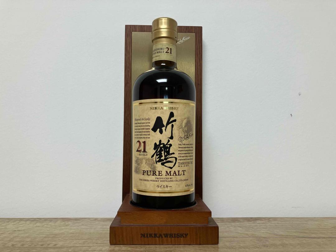 竹鹤21年 非常难得的实木礼盒版