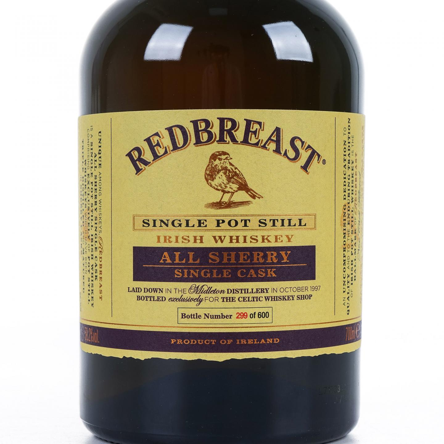 Redbreast 知更鸟 20年 1997 雪莉单桶 单壶威士忌