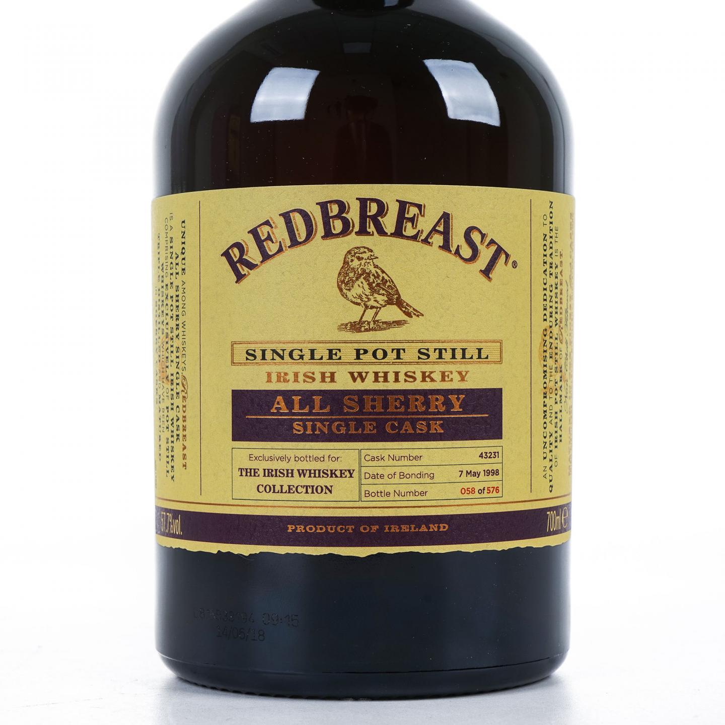 Redbreast 知更鸟 1998 雪莉单桶 #43231