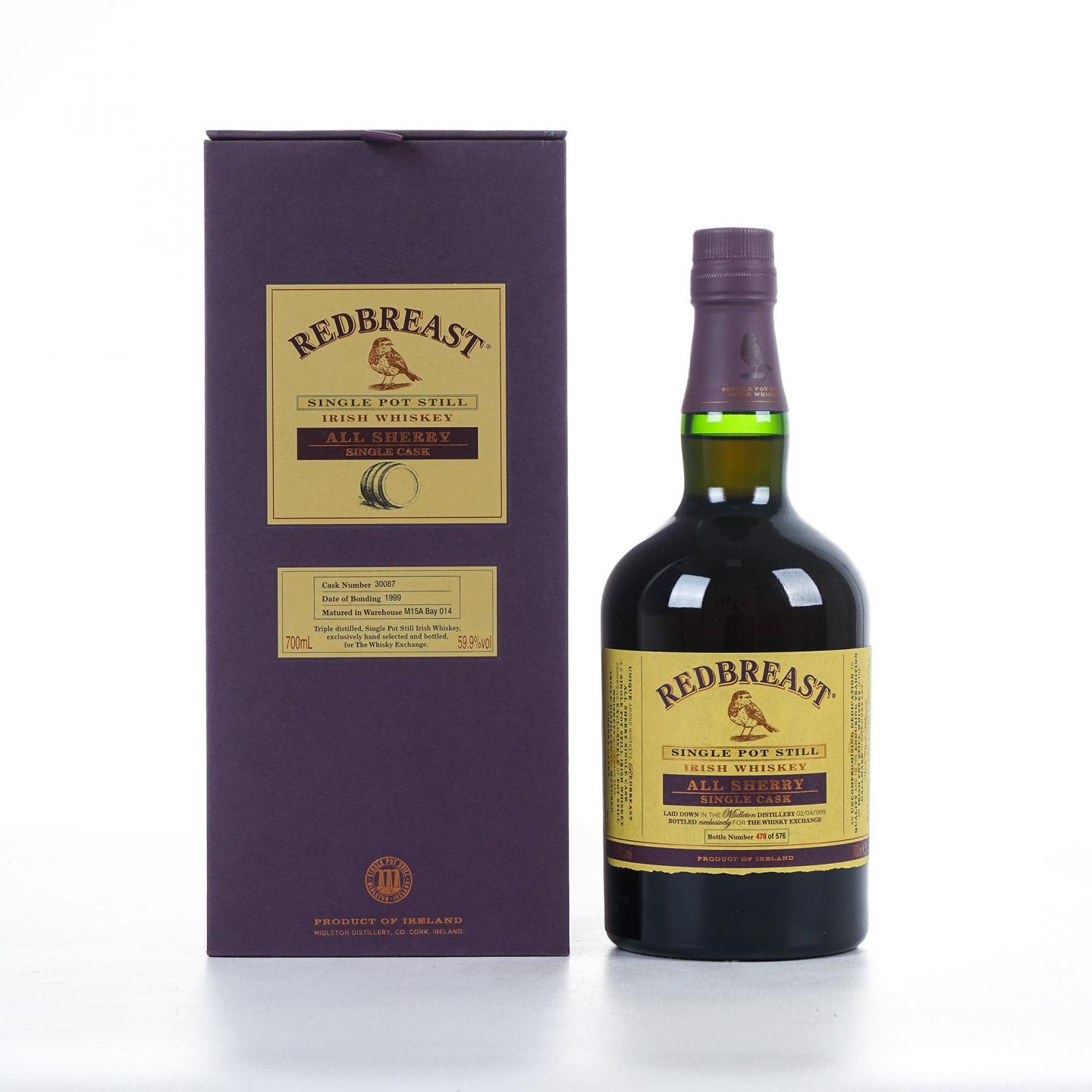 Redbreast 知更鸟 1999 雪莉单桶 单壶威士忌