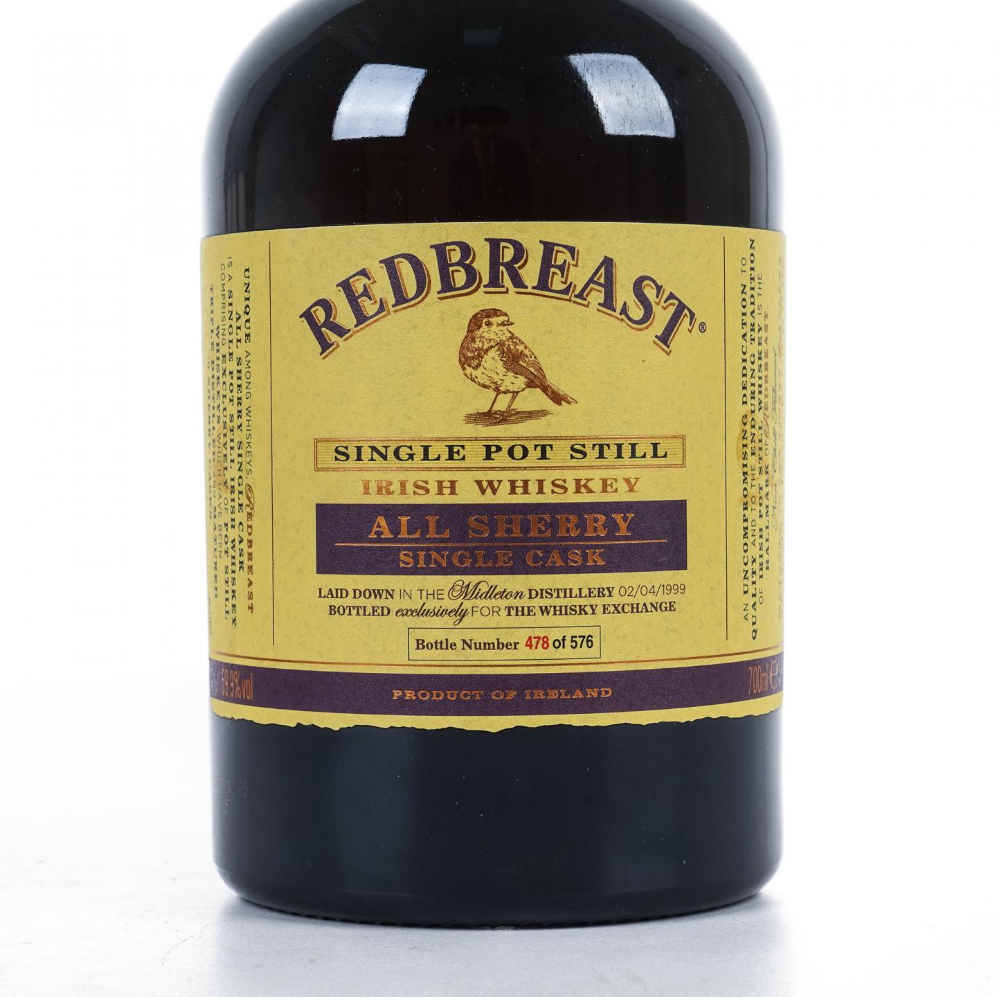 Redbreast 知更鸟 1999 雪莉单桶 单壶威士忌
