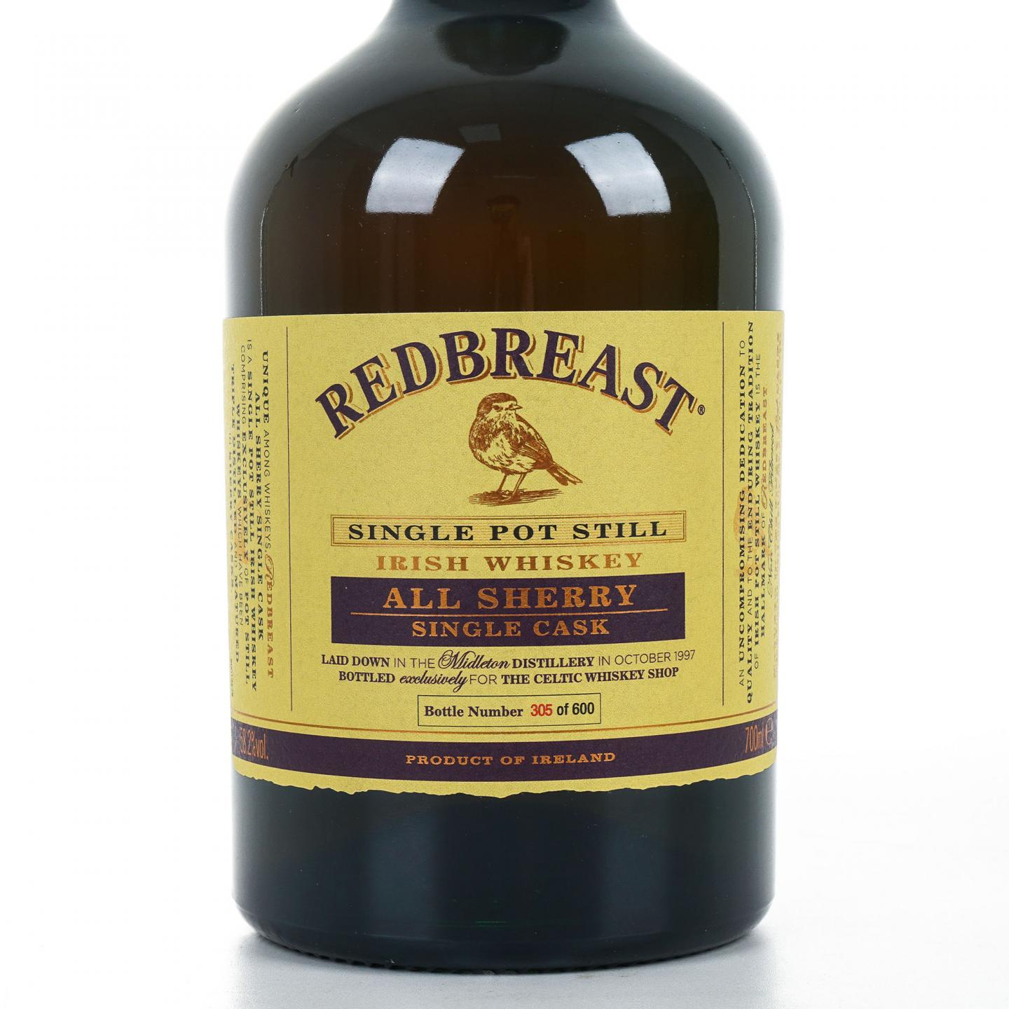 Redbreast 知更鸟 20年 1997 雪莉单桶 单壶威士忌