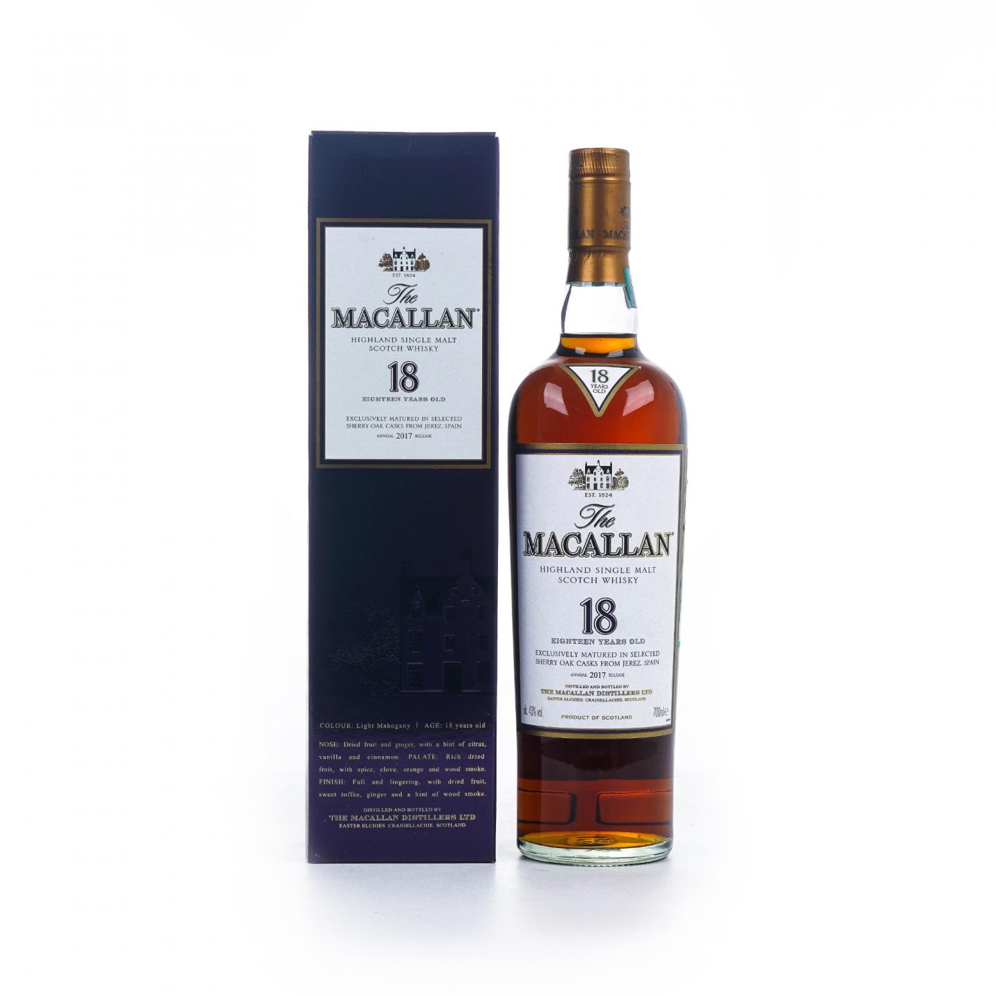Macallan 麦卡伦 18年 2017 经典雪莉桶_大拍-酒虫网