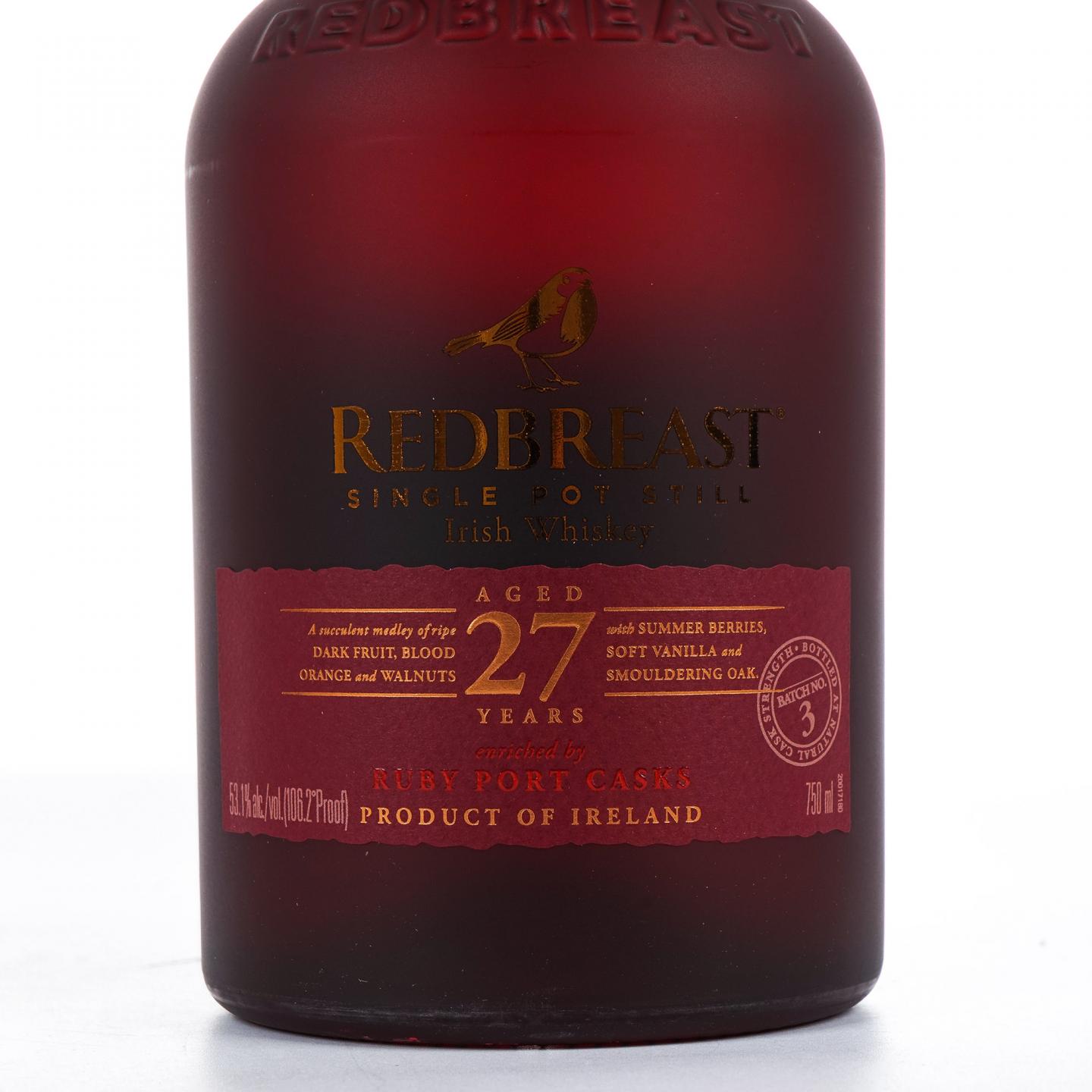 Redbreast 知更鸟 27年 第三版