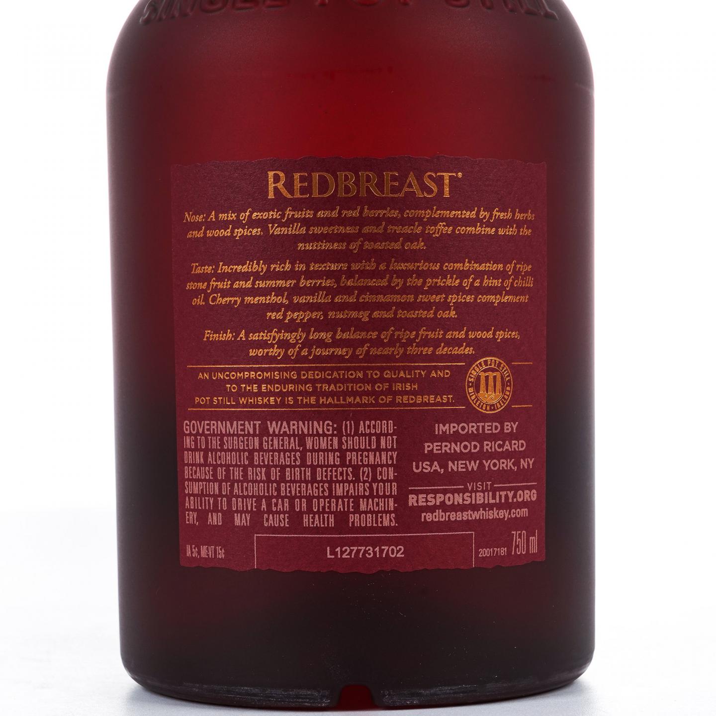 Redbreast 知更鸟 27年 第三版