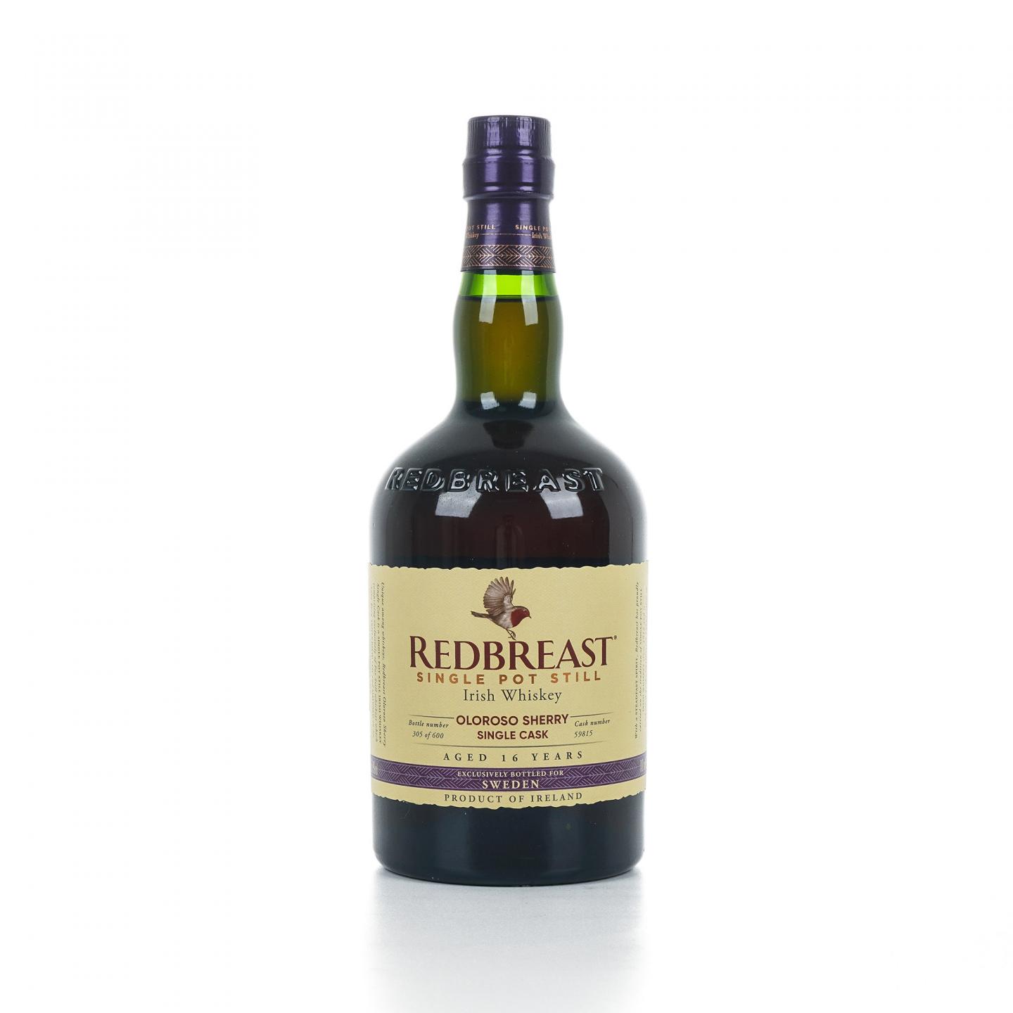 Redbreast 知更鸟 16年 2004 雪莉单桶 单壶威士忌