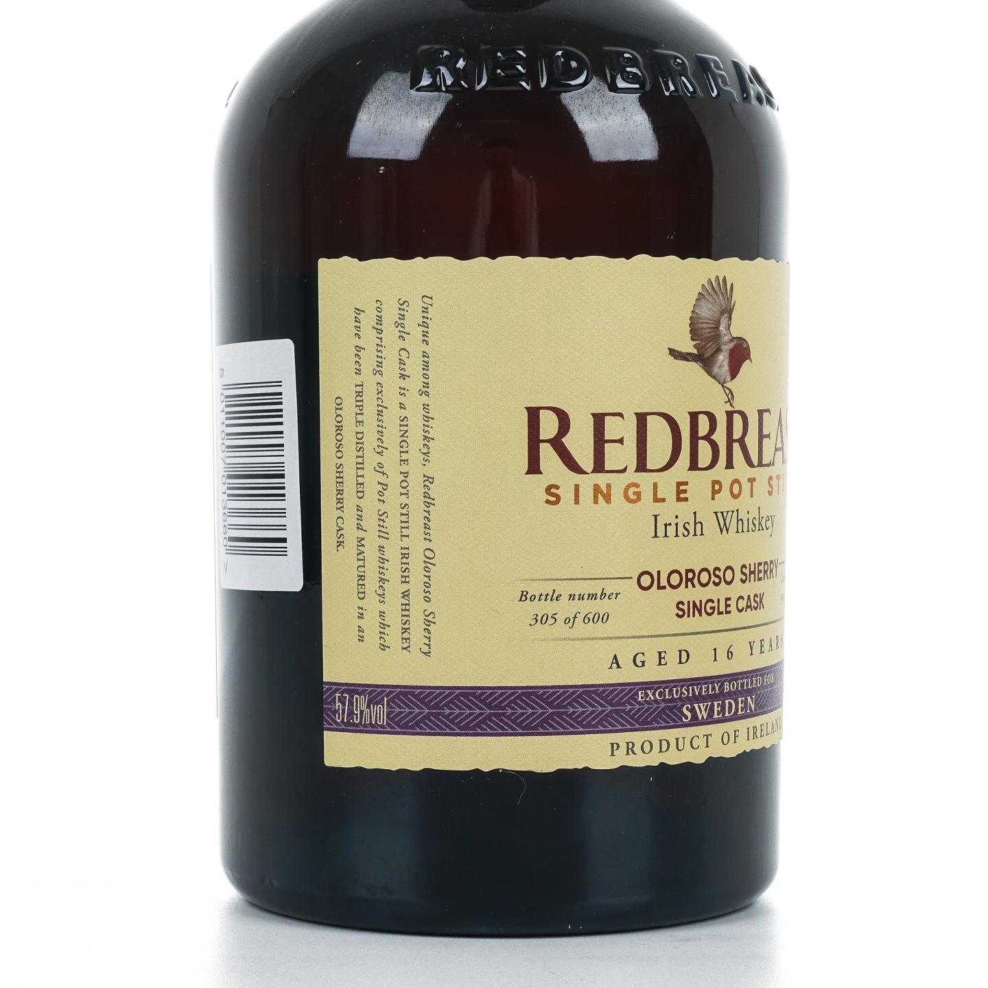 Redbreast 知更鸟 16年 2004 雪莉单桶 单壶威士忌
