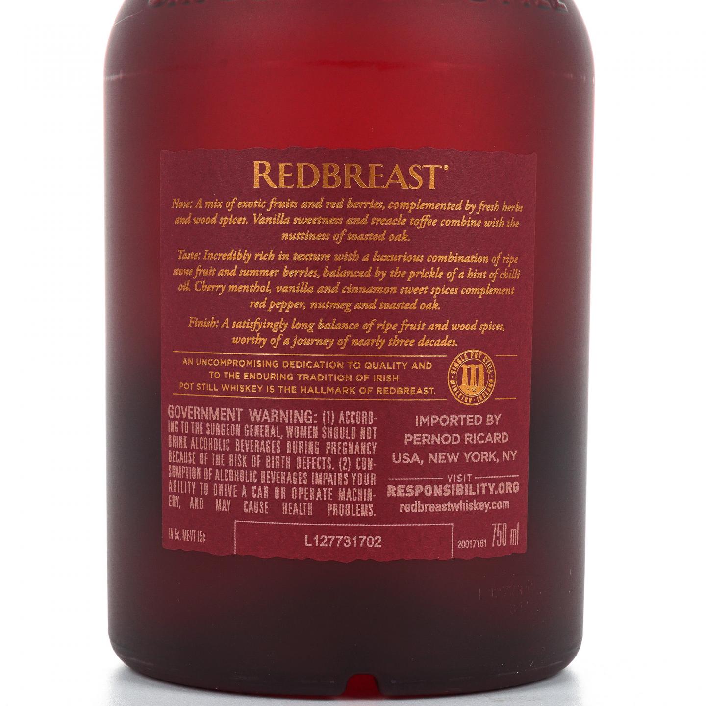 Redbreast 知更鸟 27年 第三版