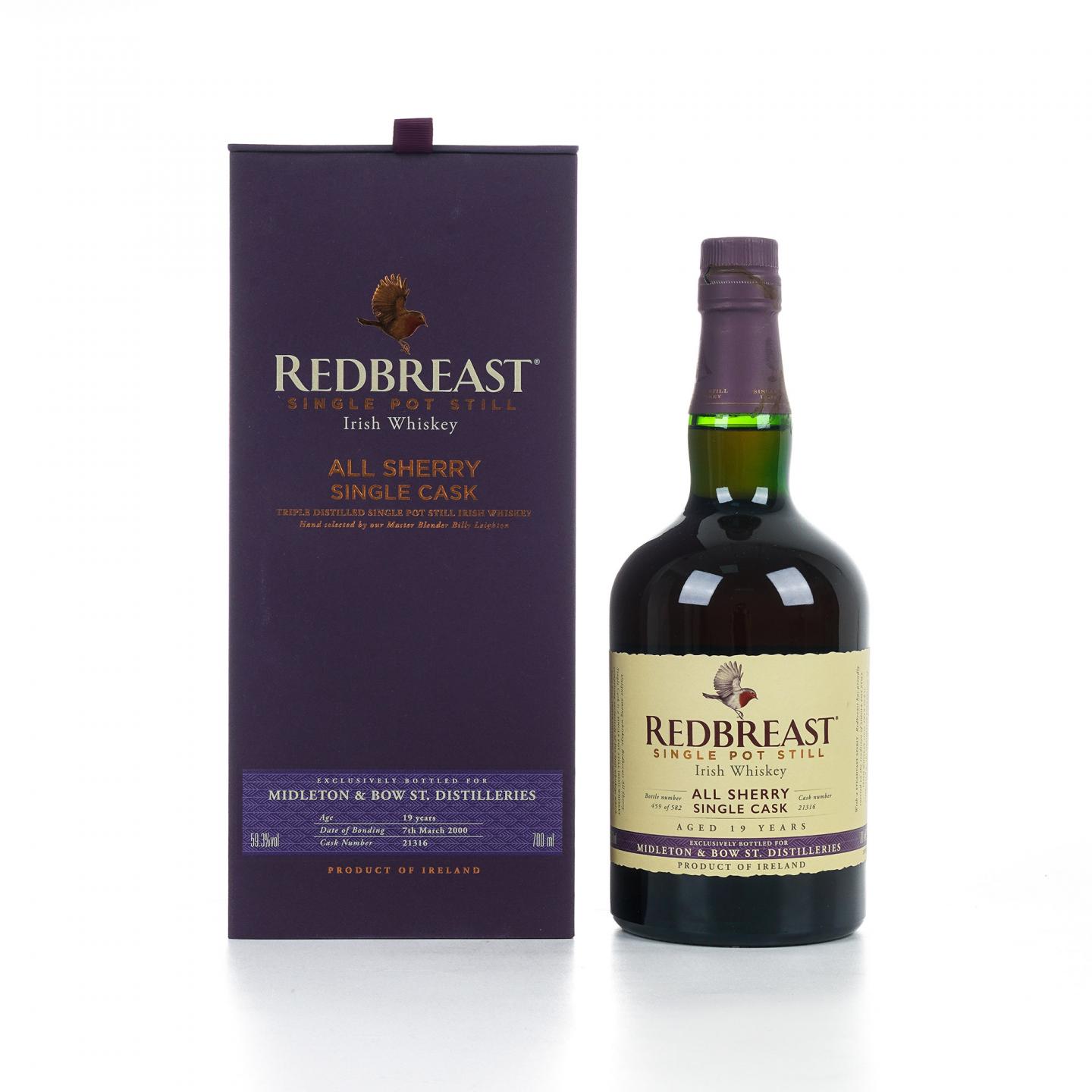 Redbreast 知更鸟 19年 2000 雪莉单桶 LMDW限定