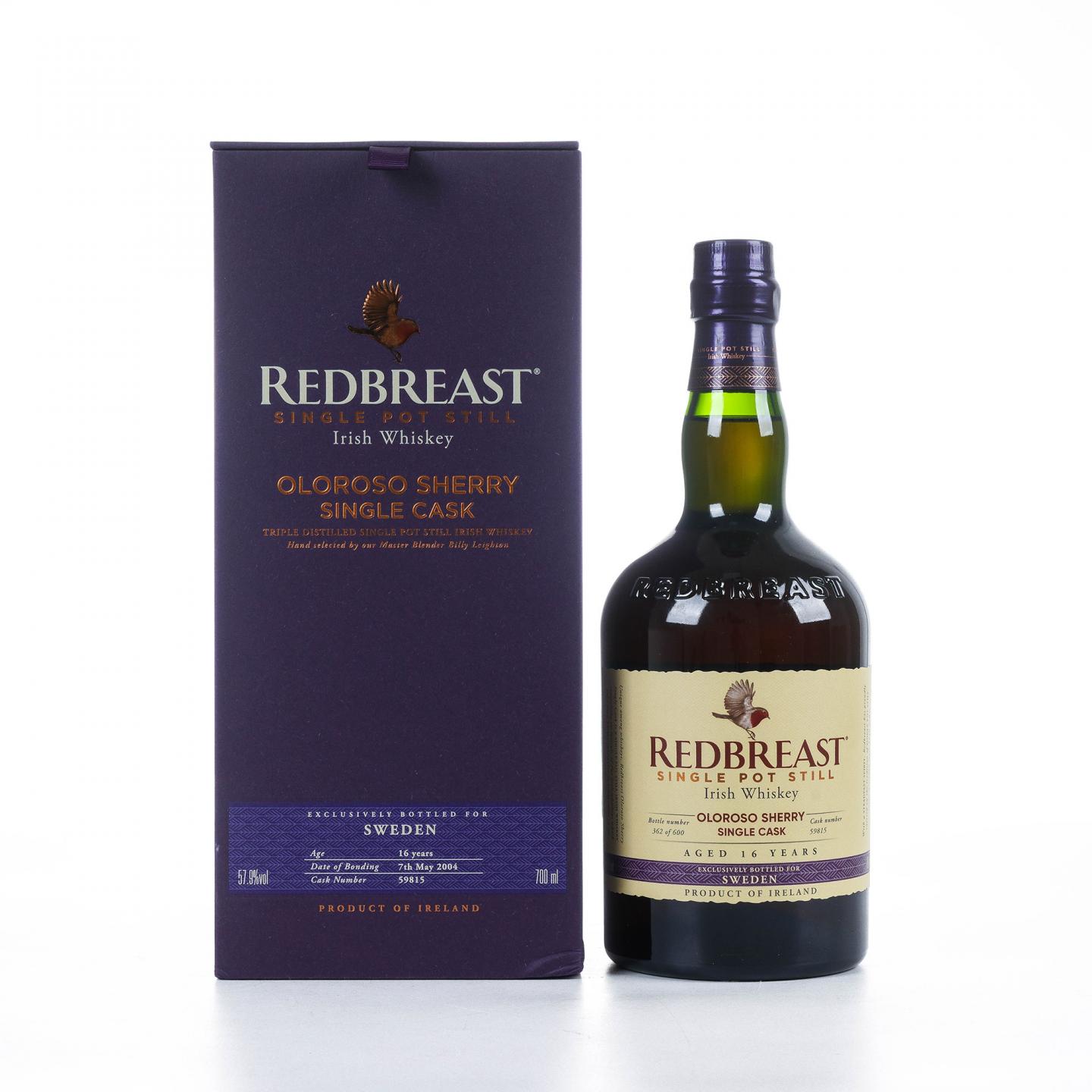 Redbreast 知更鸟 16年 2004 雪莉单桶 单壶威士忌