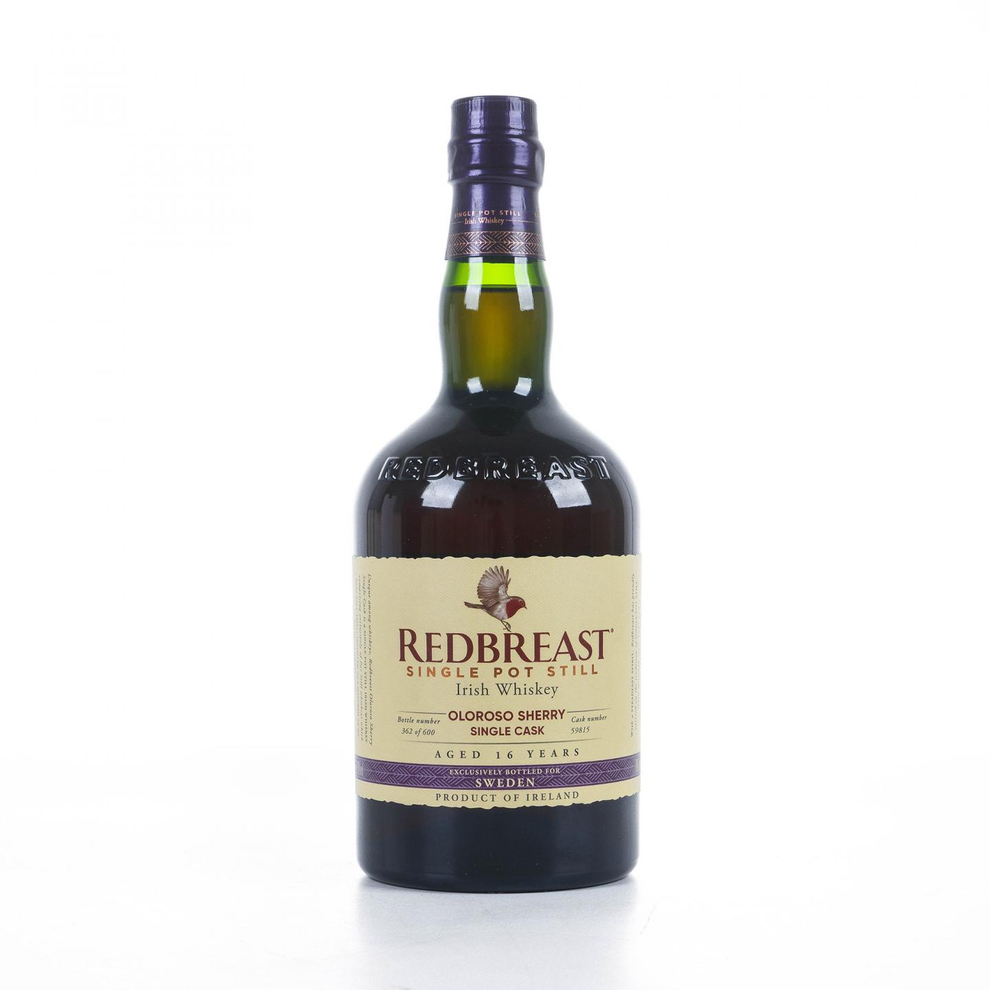 Redbreast 知更鸟 16年 2004 雪莉单桶 单壶威士忌