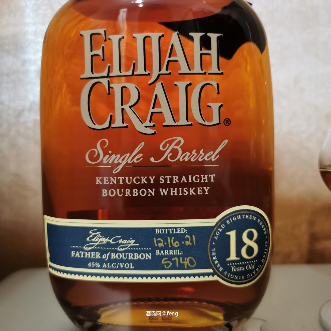 爱利加Elijah Craig 18年单桶