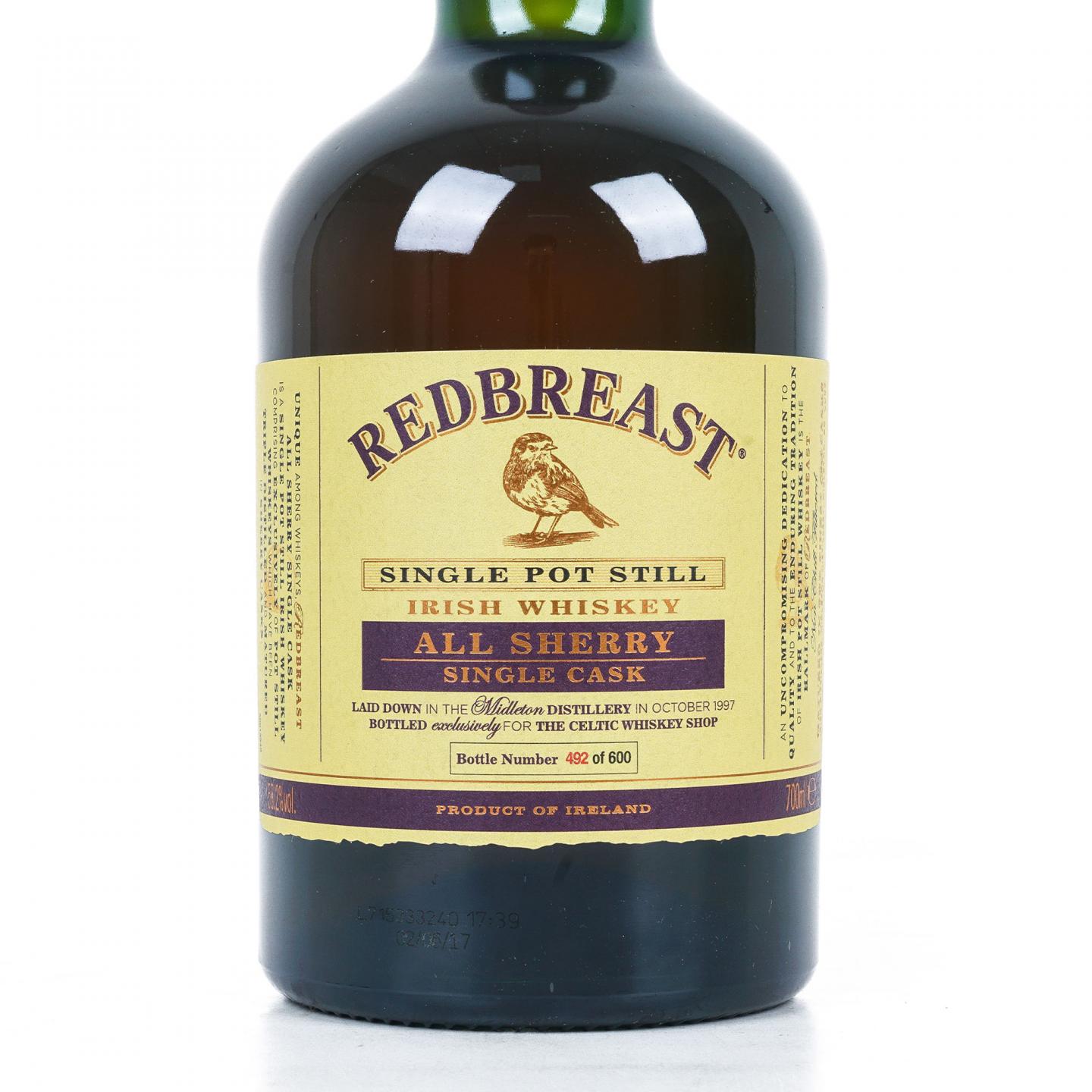 Redbreast 知更鸟 20年 1997 雪莉单桶 单壶威士忌