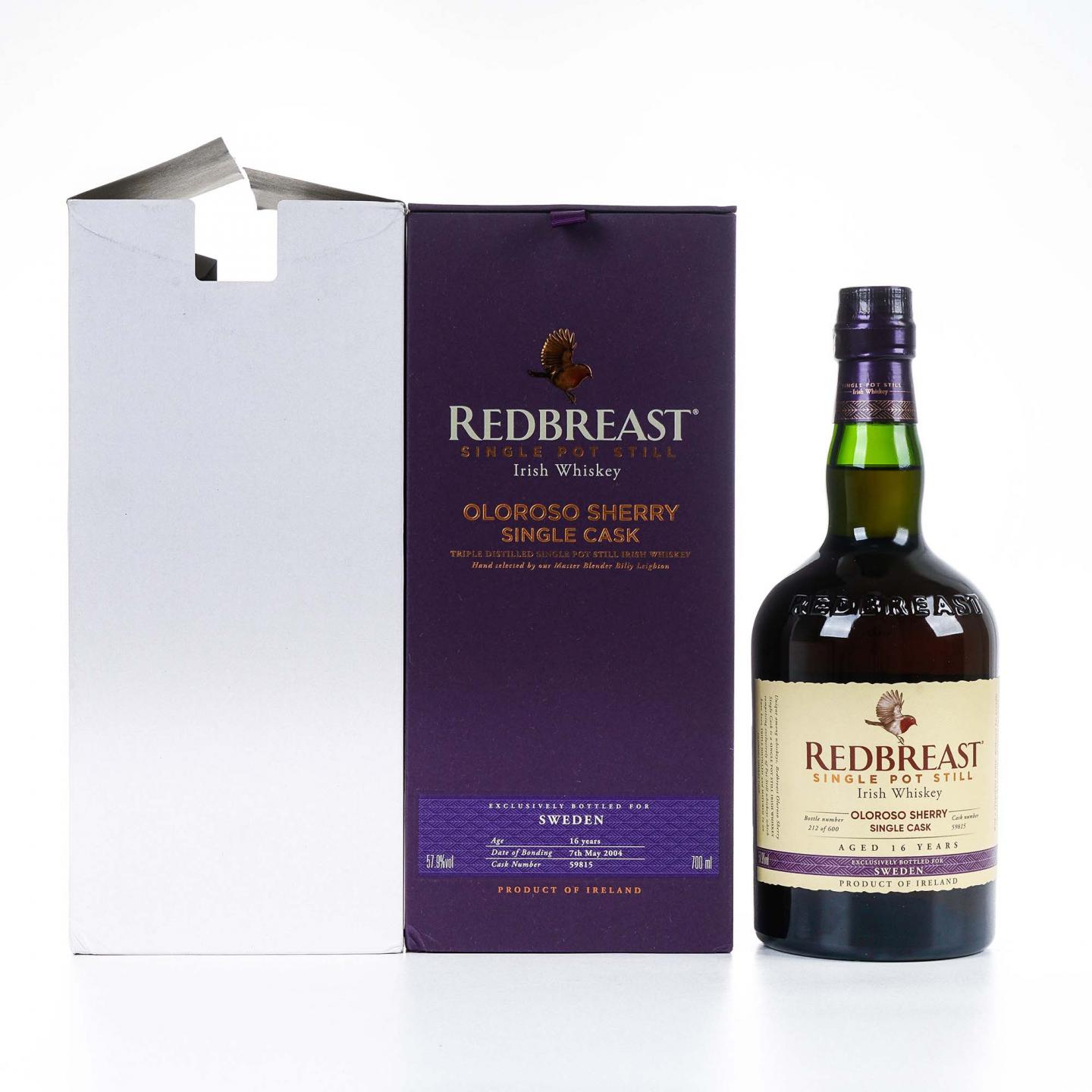 Redbreast 知更鸟 16年 2004 雪莉单桶 单壶威士忌 57.9%