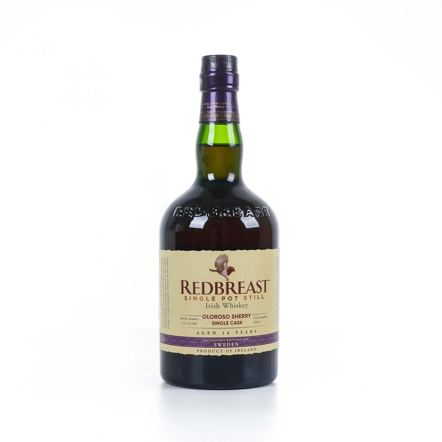 Redbreast 知更鸟 16年 2004 雪莉单桶 单壶威士忌 57.9%