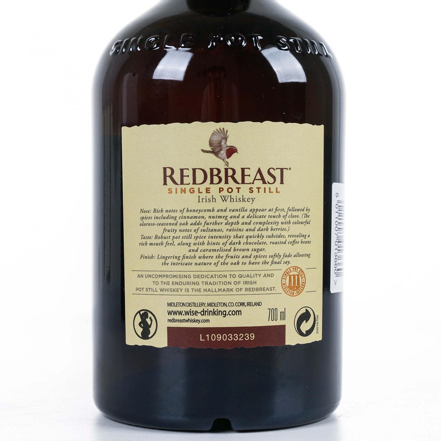 Redbreast 知更鸟 16年 2004 雪莉单桶 单壶威士忌 57.9%