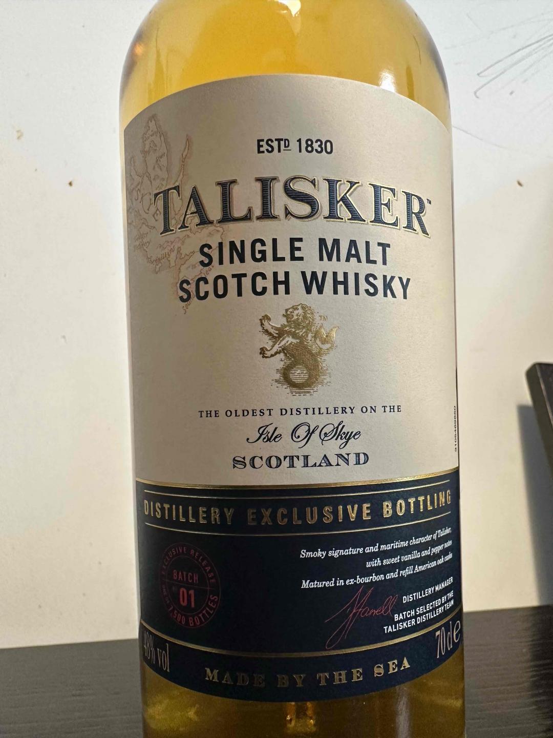 包邮.限量6000支,泰斯卡酒厂特别装瓶talisker