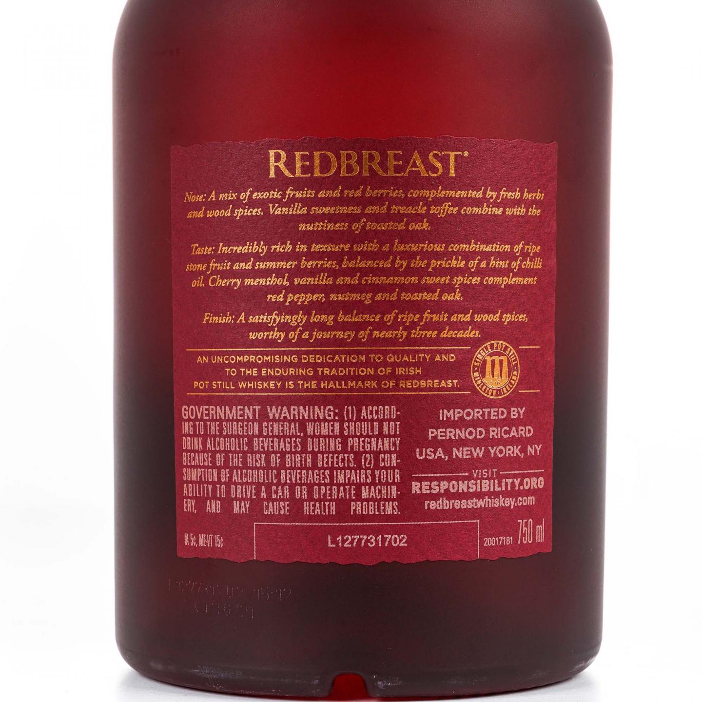 Redbreast 知更鸟 27年 第三版