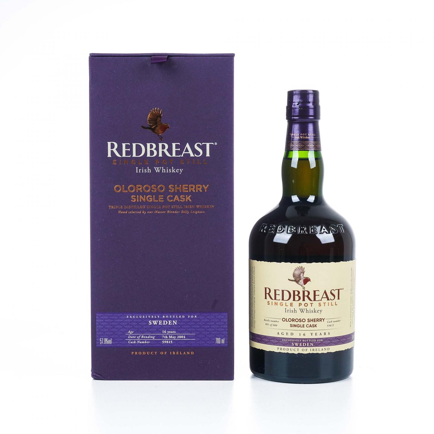 Redbreast 知更鸟 16年 2004 雪莉单桶 单壶威士忌